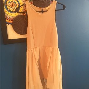 Nude high low dress